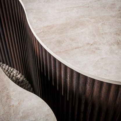 Couchtisch CERAMO MEDIO 2-teilige organische Lounge-Tische im Monolith-Design