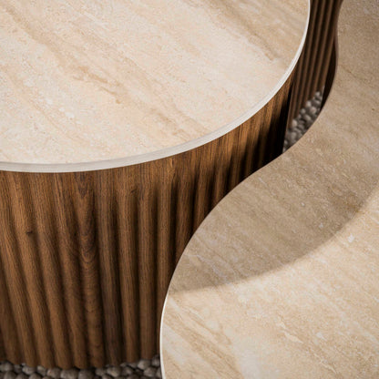 Couchtisch CERAMO MEDIO 2-teilige organische Lounge-Tische im Monolith-Design