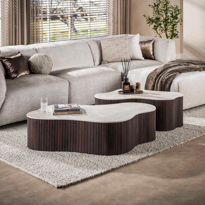 Couchtisch Set CERAMO GRANDE 2-teilige XXL-Loungetische im Monolith-Design