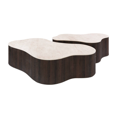 Couchtisch Set CERAMO GRANDE 2-teilige XXL-Loungetische im Monolith-Design
