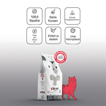 5L 10L 30L Toi Moi Katzenstreu klumpend mit Babypuderduft Naturprodukt staubarm
