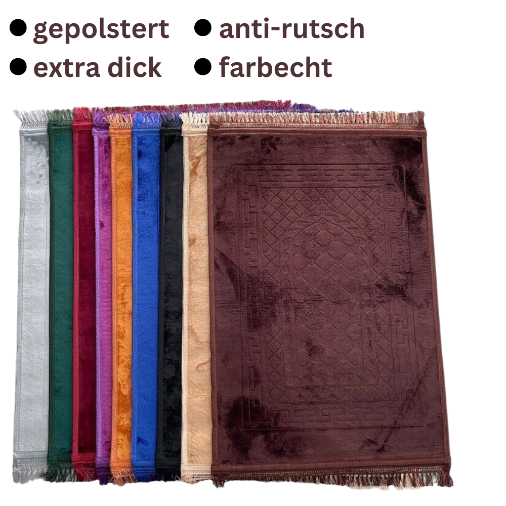 Gebetsteppich Weich gepolstert Groß Teppich Namazlik vers. Farben Islam RABATT