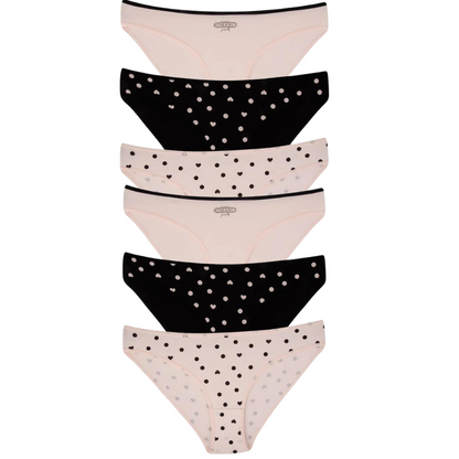 Brazilian Slips 6er Set Unterhosen Damen Baumwoll Panty Unterwäsche Frauen S/M/L