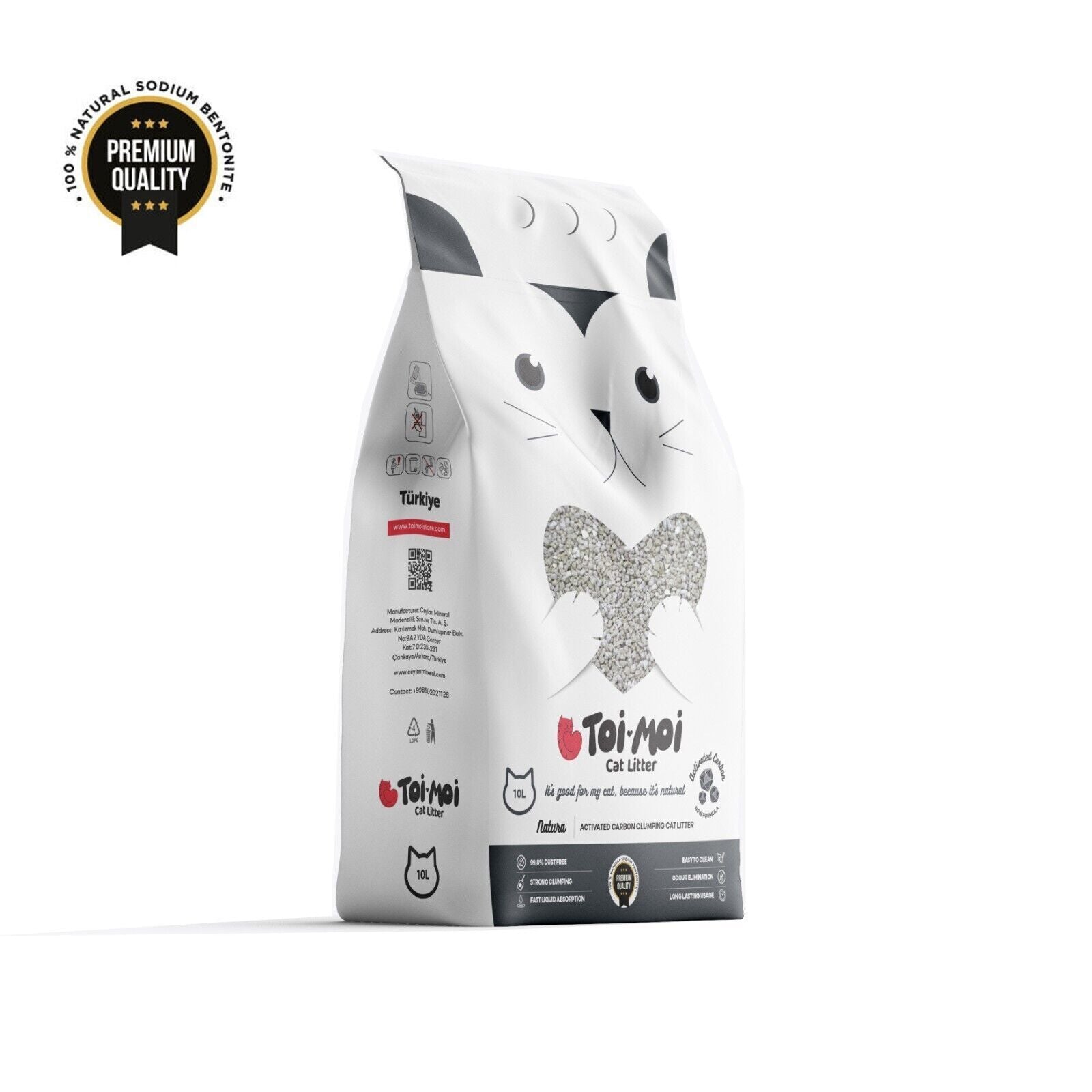 5L 10L 30L Toi Moi Katzenstreu klumpend mit Babypuderduft Naturprodukt staubarm