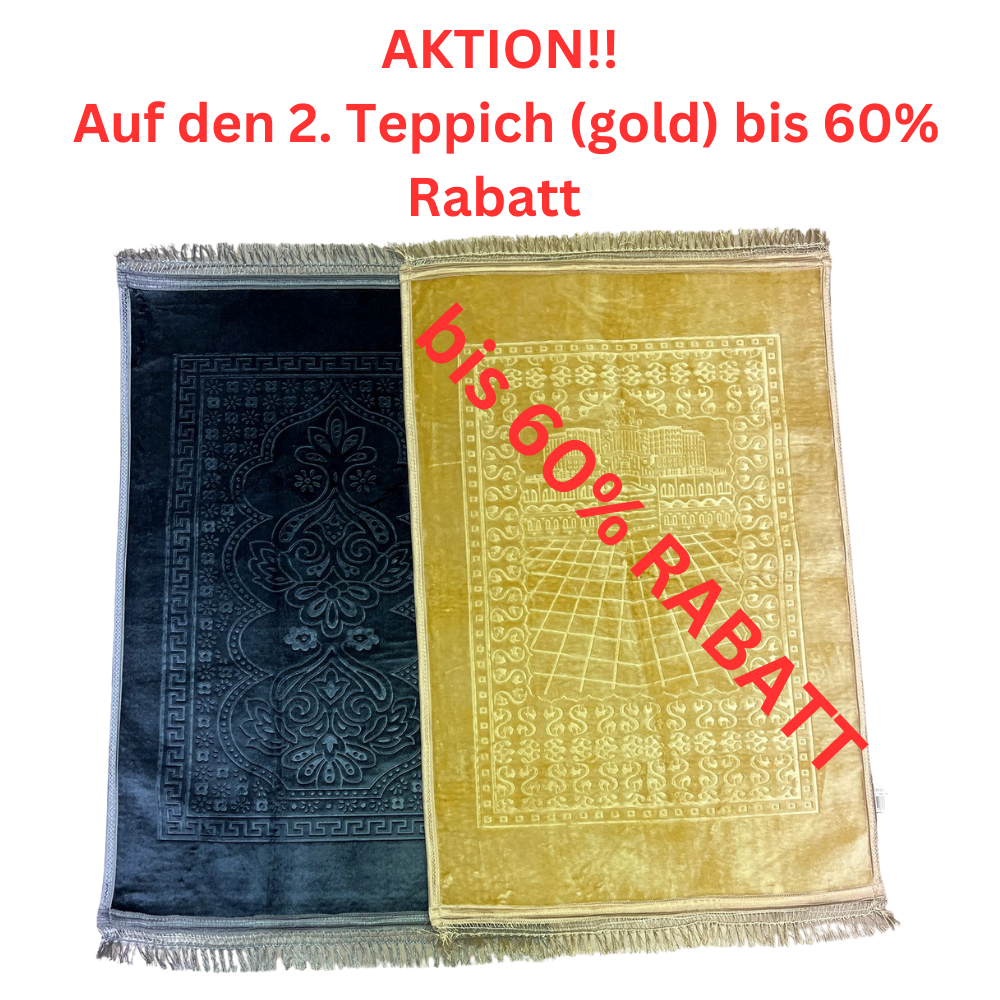 Gebetsteppich Weich gepolstert Groß Teppich Namazlik vers. Farben Islam RABATT