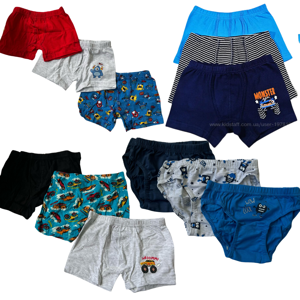 6er Pack Jungen Kinder Unterhose Boxer-Short Baumwolle Slip 3 - 10 Jahre