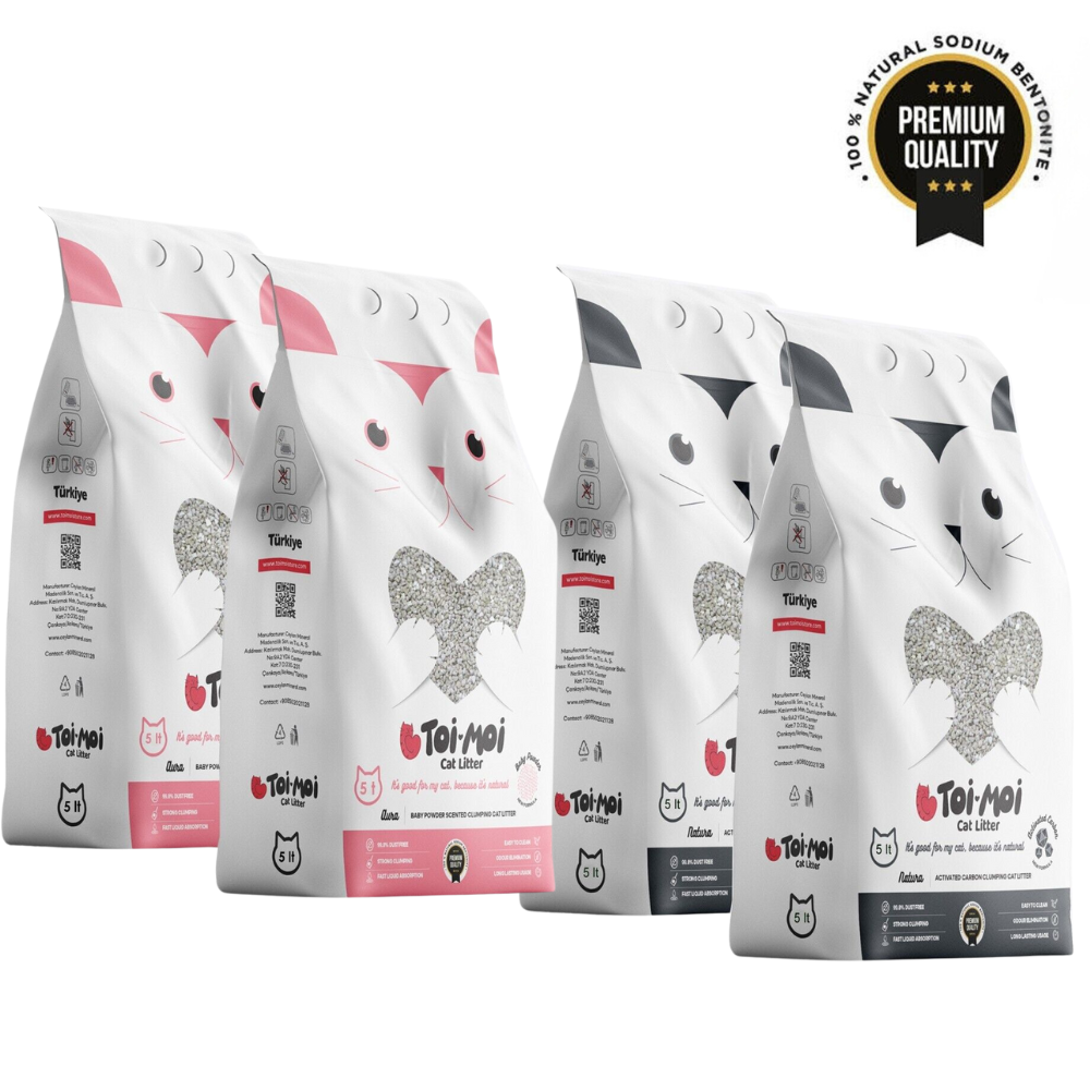 5L 10L 30L Toi Moi Katzenstreu klumpend mit Babypuderduft Naturprodukt staubarm