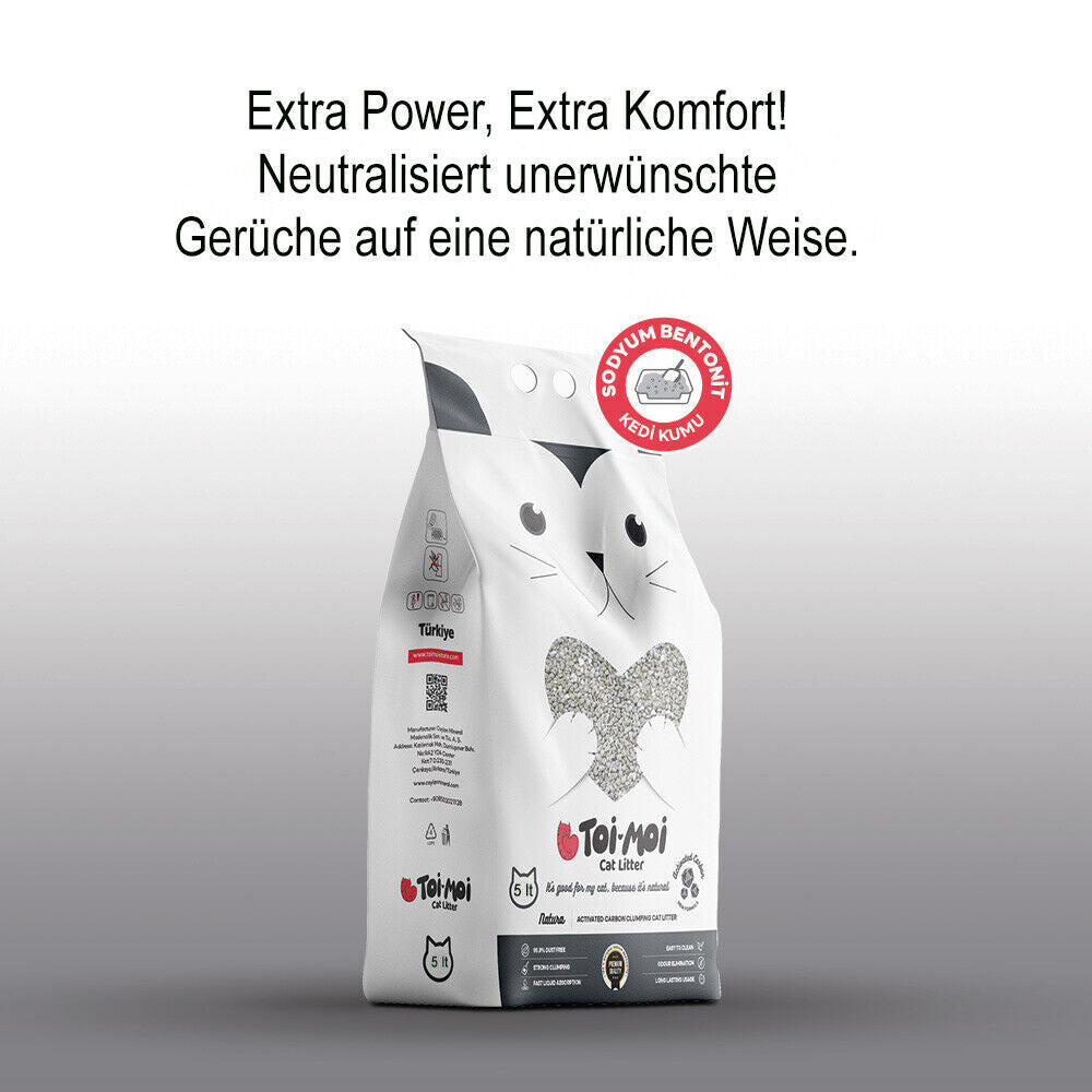 5L 10L 30L Toi Moi Katzenstreu klumpend mit Babypuderduft Naturprodukt staubarm