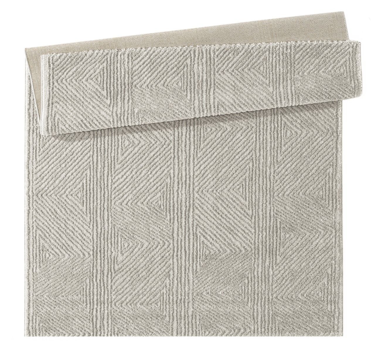 Teppich Nova rechteckig Streifenmuster 13 mm Höhe 160 x 230 cm 200x290 cm grau