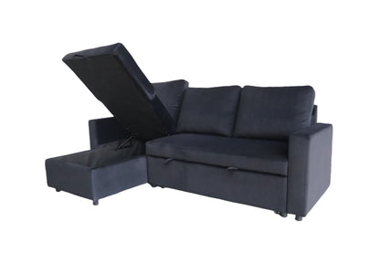 Ecksofa mit Schlaffunktion & Stauraum – 215 x 127 x 90 cm