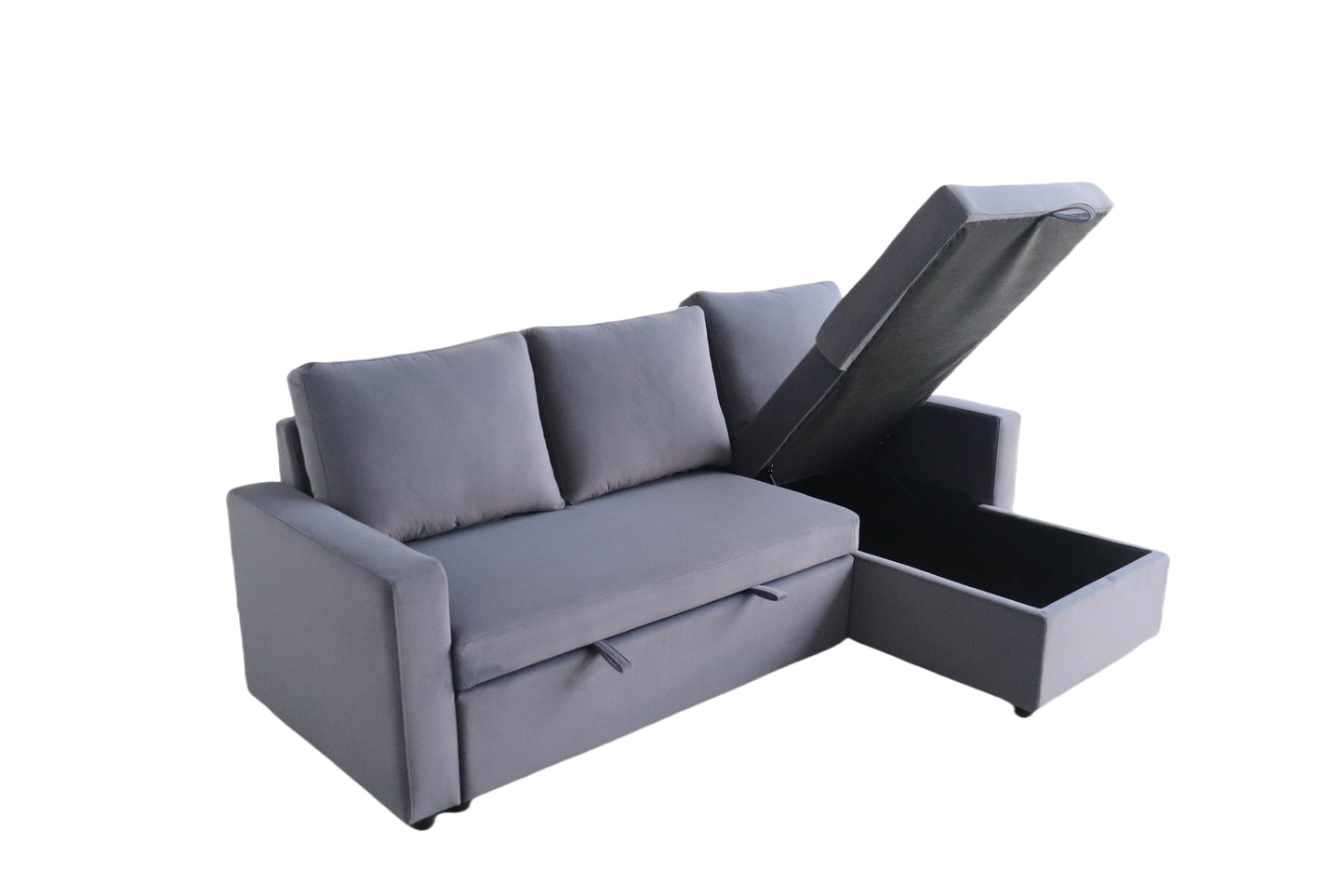 Ecksofa mit Schlaffunktion & Stauraum – 215 x 127 x 90 cm
