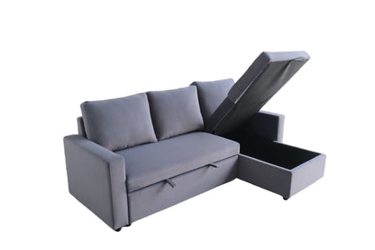 Ecksofa mit Schlaffunktion & Stauraum – 215 x 127 x 90 cm