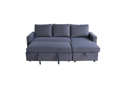 Ecksofa mit Schlaffunktion & Stauraum – 215 x 127 x 90 cm