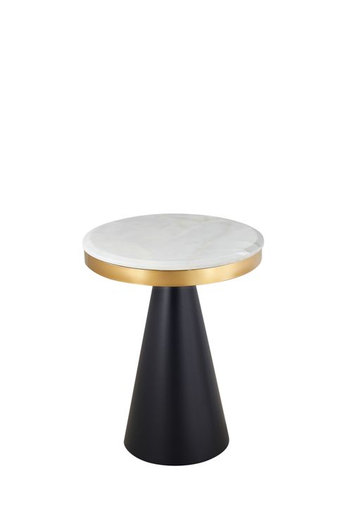 Couchtisch Rovigo 2er Set mit edlen Tischplatten in Marmor-Optik 80cm