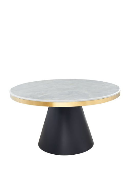 Couchtisch Rovigo 2er Set mit edlen Tischplatten in Marmor-Optik 80cm