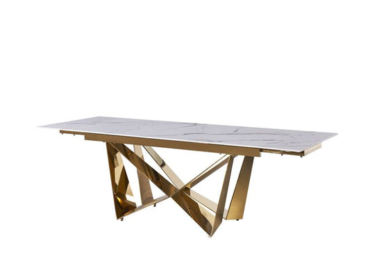 Moderner Esstisch mit Marmor-Optik – ausziehbar von 180 auf 240 cm