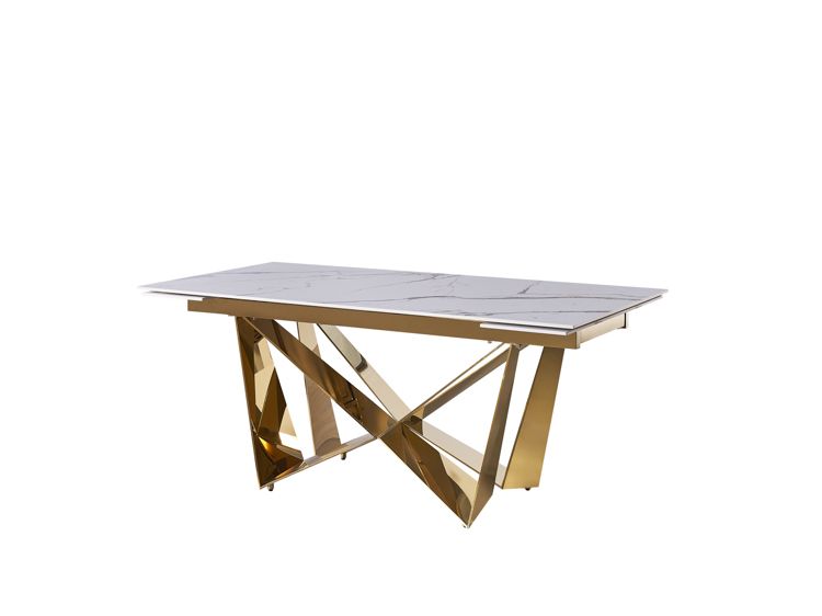Moderner Esstisch mit Marmor-Optik – ausziehbar von 180 auf 240 cm