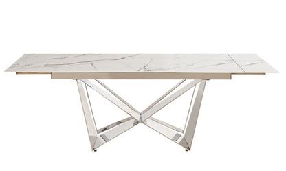 Moderner Esstisch mit Marmor-Optik – ausziehbar von 180 auf 240 cm
