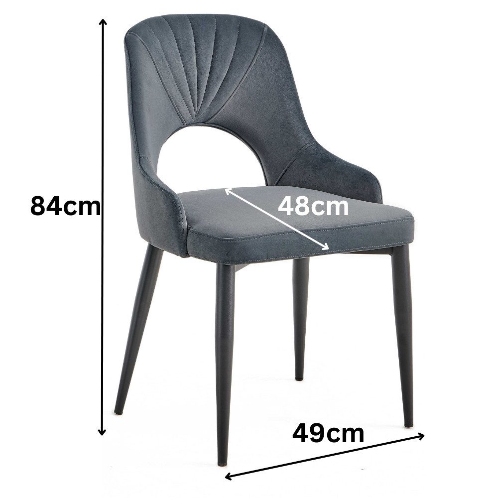 Vierbeinstuhl Esszimmerstuhl samt ver. Farben edles Design