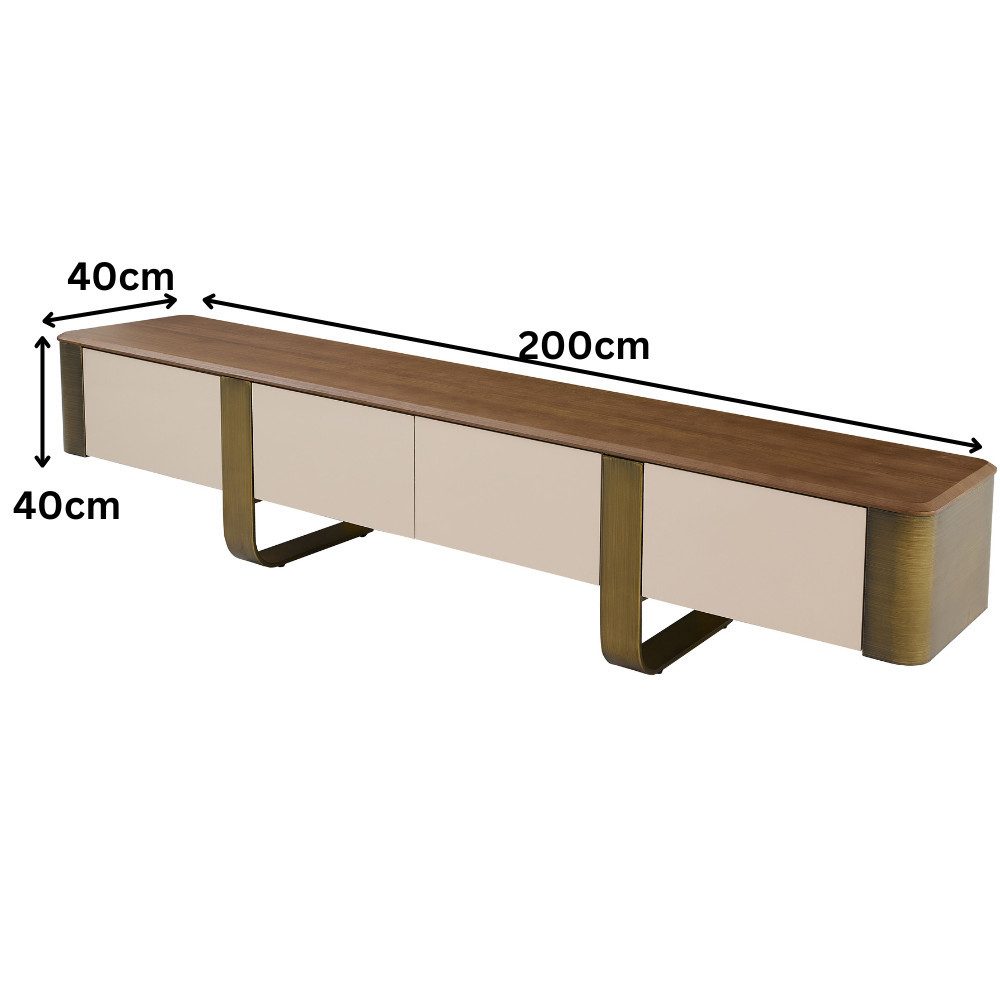 TV-Schrank Sideboard 200 cm mit 4 Schubladen TV Lowboard