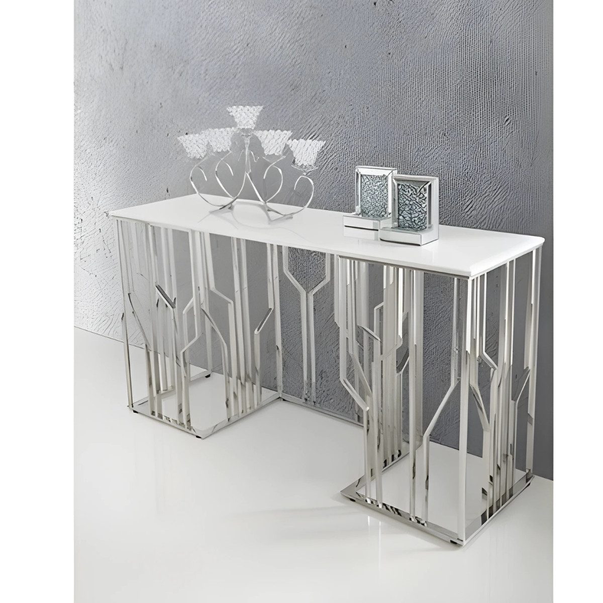 Ablagetisch Taranto mit edler Tischlatte in Marmoroptik 150cm