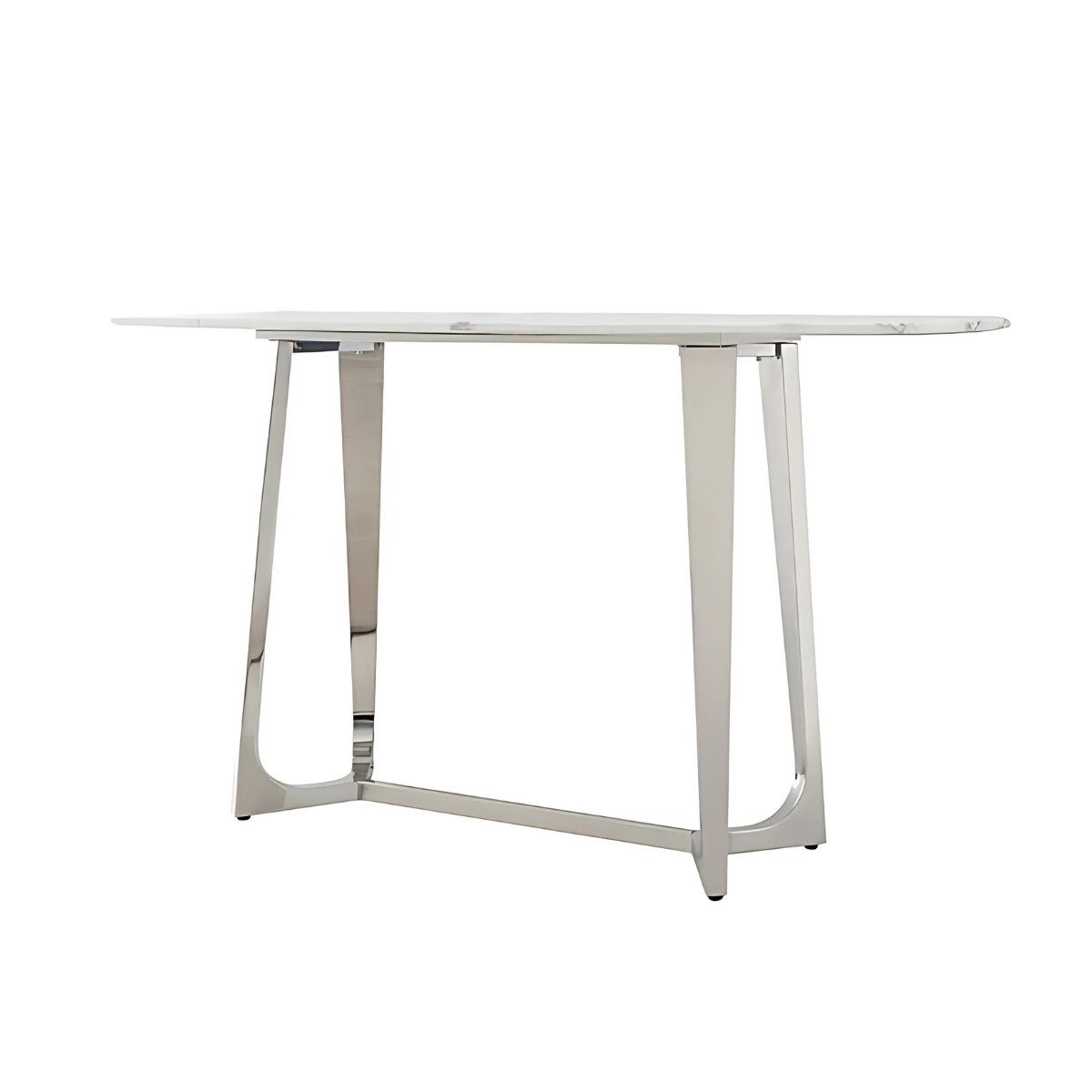 Ablagetisch Bari mit weißer Tischplatte in Marmoroptik 150cm