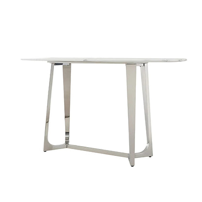 Ablagetisch Bari mit weißer Tischplatte in Marmoroptik 150cm