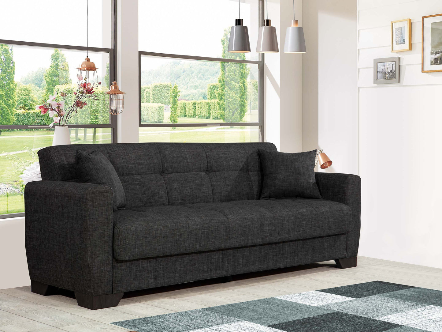 Barok Gruppen Schlafsofa mit Bettfunktion und Bettkasten