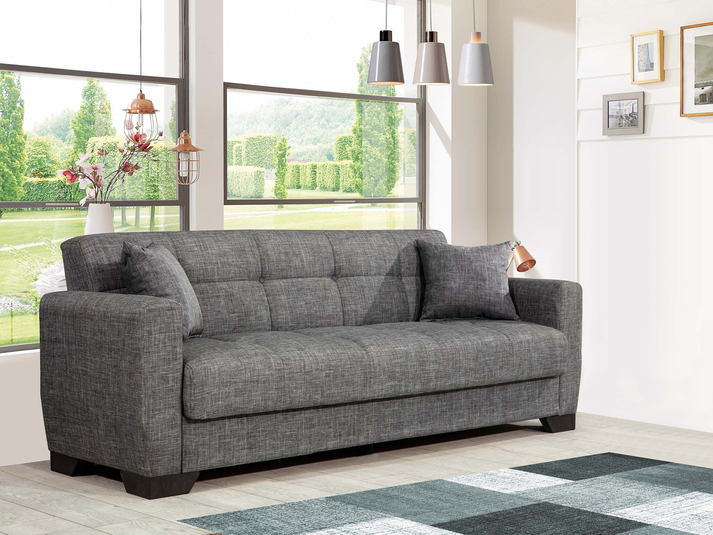Barok Gruppen Schlafsofa mit Bettfunktion und Bettkasten