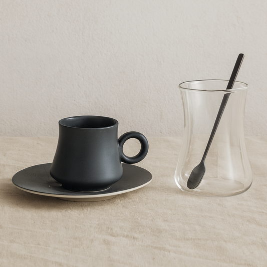 Bricard Tee-Espresso Set 017 – 24-teilig grau-silber