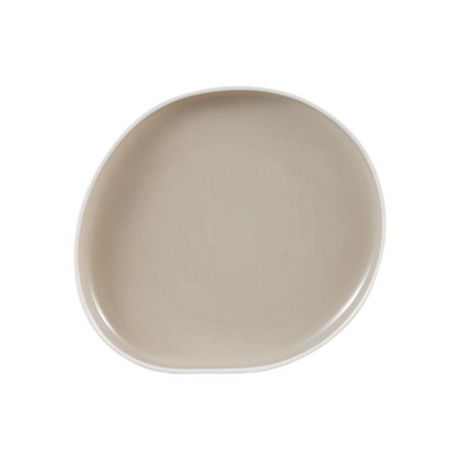 BRICARD Geschirr-Set Barles Tafelgeschirr, Porzellan, spülmaschinenfest 25-tlg. weiß-beige