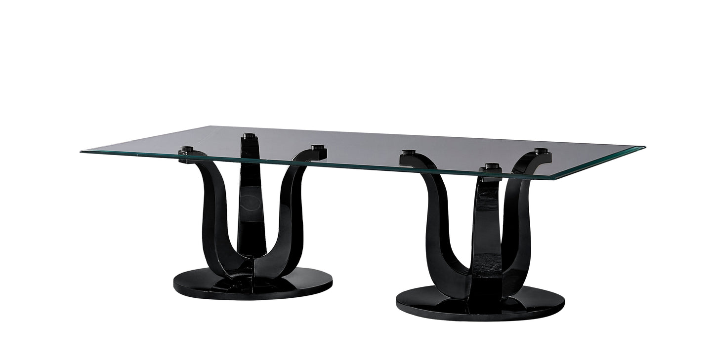 Esstisch mit schwarzer Marmorplatte – 200 x 100 cm | Edelstahl-Gestell in geometrischem Design