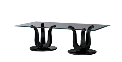Esstisch mit schwarzer Marmorplatte – 200 x 100 cm | Edelstahl-Gestell in geometrischem Design