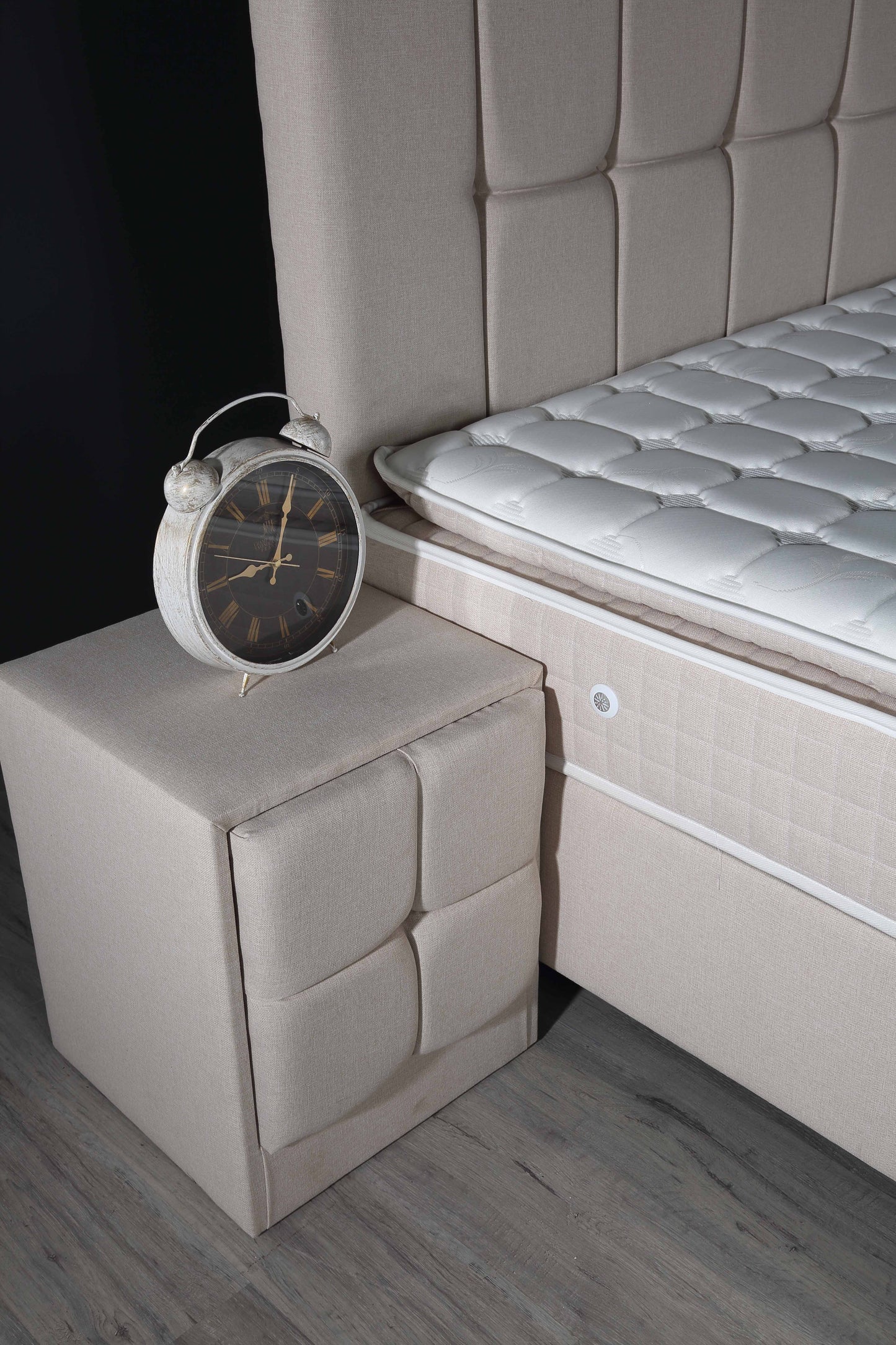 CAPRICE Cream Cotton Set Samt Boxspringbett Matratze Topper inklusive 140x200 - 180x200