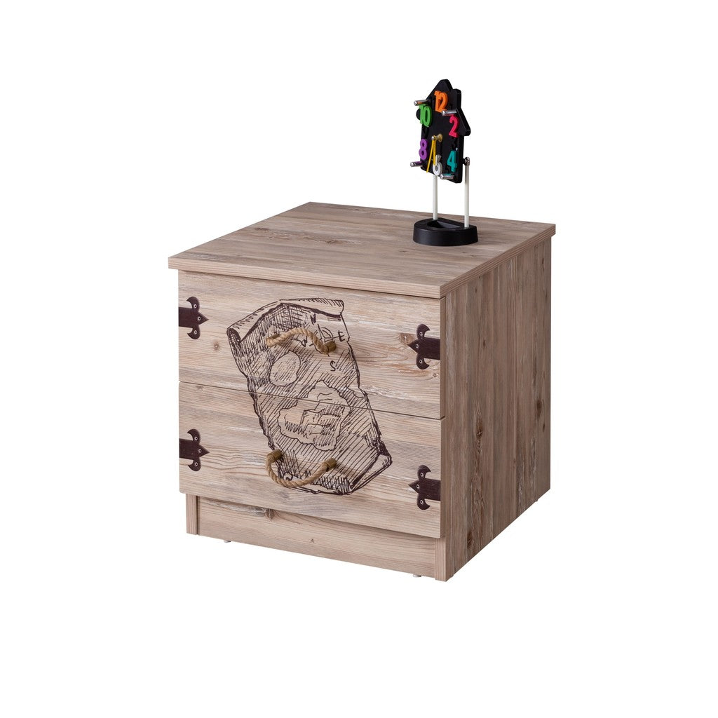 Nachttisch Matrosen mit 2 Schubladen für Kinder CAPTAIN Set