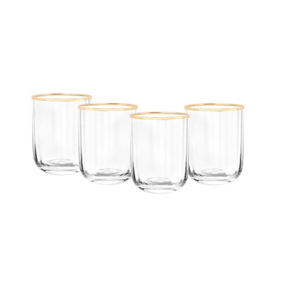 Bricard Gläser-Set Cadiz Trinkgläser Softdrinkgläser 300 ml 4er- Set Gold