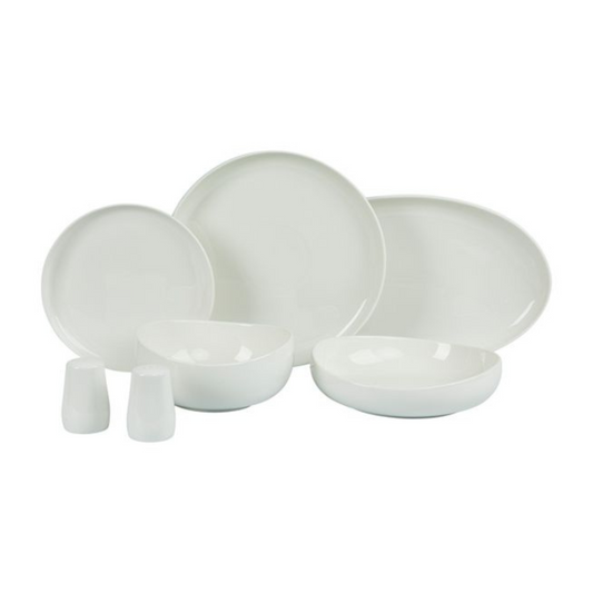 Bricard Colmar Geschirr-Set weiß 27-tlg. 6 Personen Porzellan