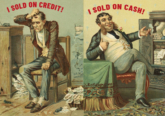 Sold on Credit/Cash Gemälde 100x70 cm