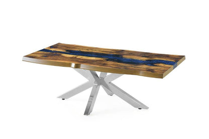 Designer Kaffeetisch aus edlen Epoxid Kunstharz Design (1-Tisch), Epoxid Design 70x130x45 - 100x100x45