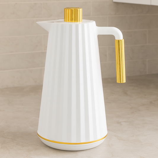 Thermosflasche ERA  1,0 L Weiß - Gold
