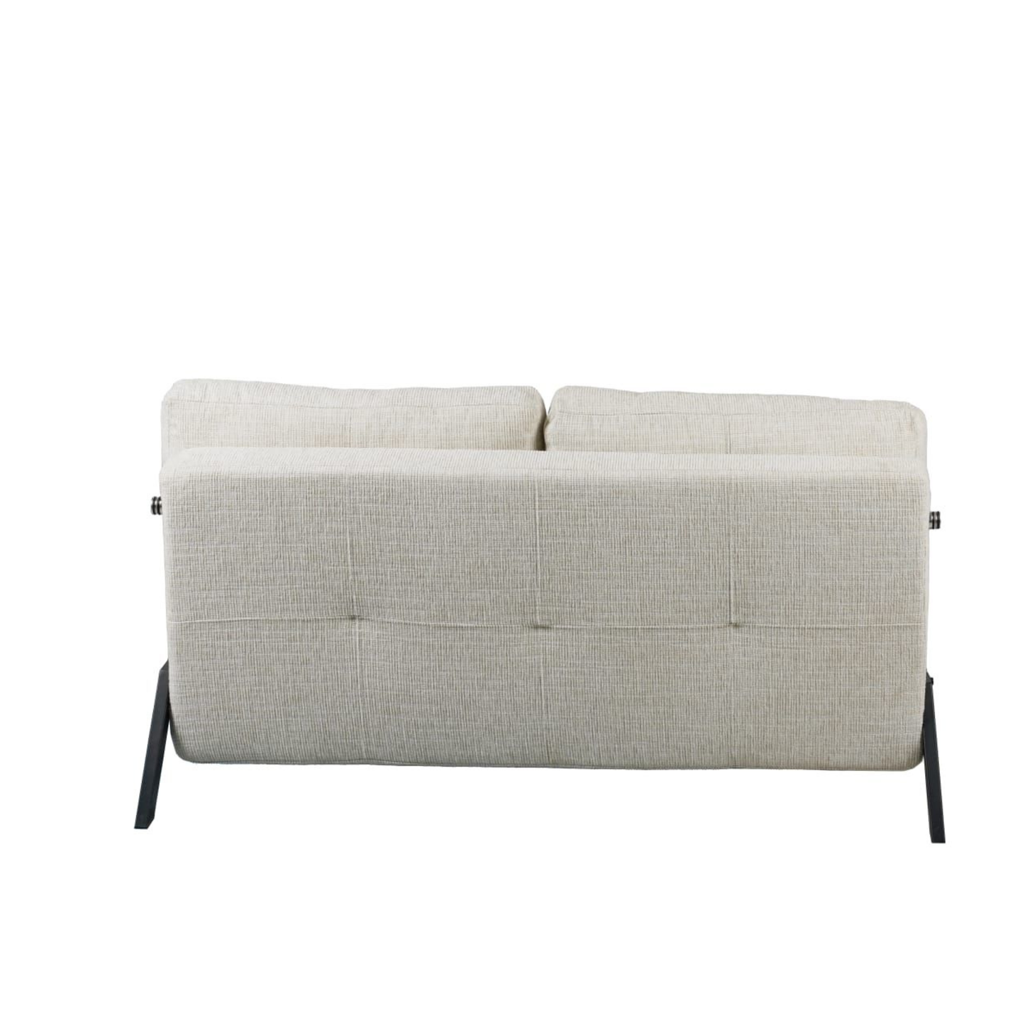 Schlafsofa Sessel mit 2in1 Design beige 2er Sitz mit Metallgestell inkl.Rückenpolster 151x96x40H CM