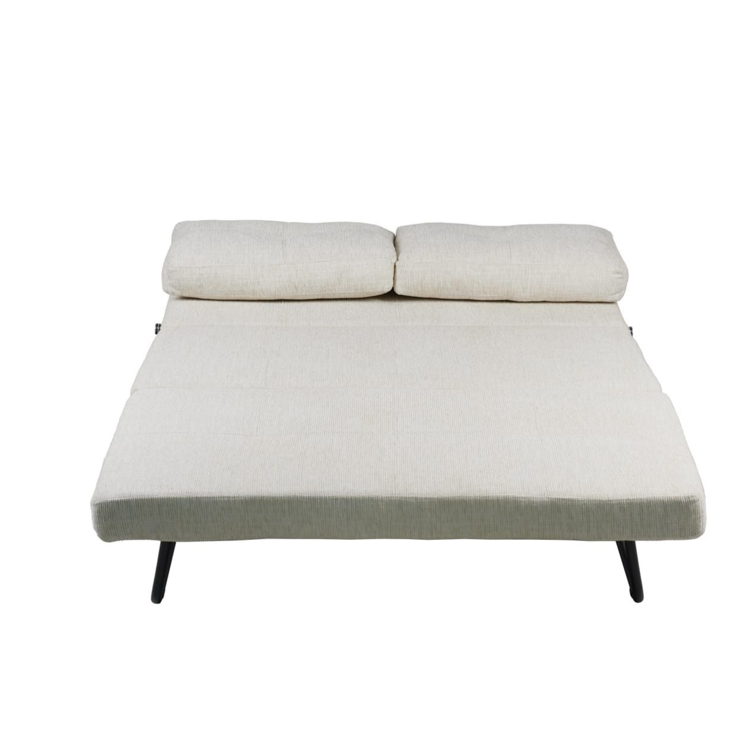 Schlafsofa Sessel mit 2in1 Design beige 2er Sitz mit Metallgestell inkl.Rückenpolster 151x96x40H CM