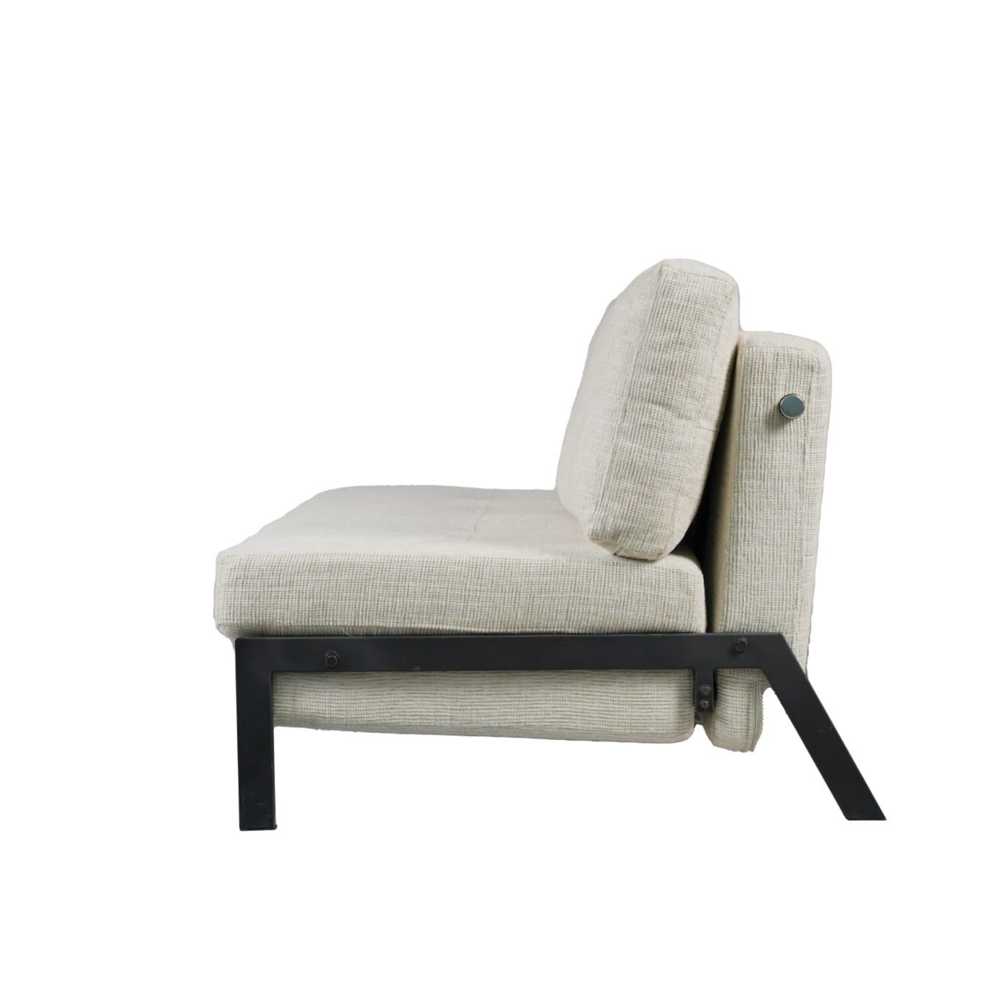 Schlafsofa Sessel mit 2in1 Design beige 2er Sitz mit Metallgestell inkl.Rückenpolster 151x96x40H CM