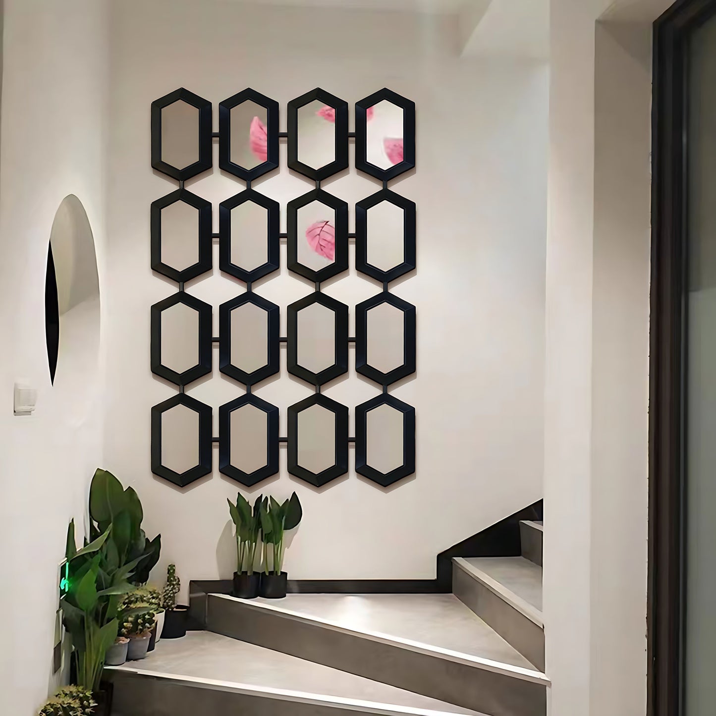 Metall gerahmter design Wandspiegel 170 x 100 cm Gold / Schwarz