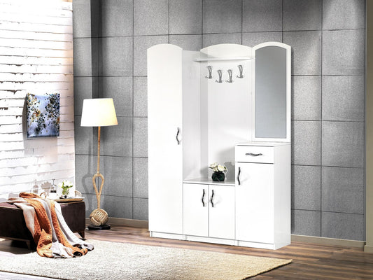 Garderobe LENA glanzweiß 150x40x196 cm