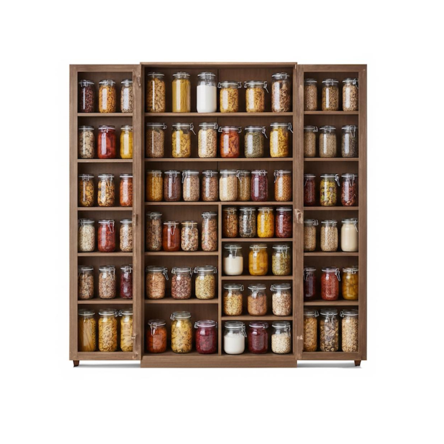 Vorratsschrank/ Buffetschrank LENKA Braun 90x51x200H CM