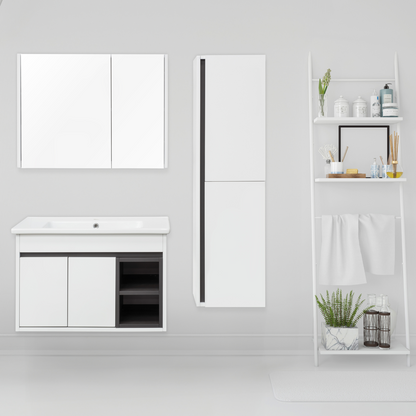 Badmöbel-Set (Komplett-Set, 4-5 St), inkl. Keramik Waschbecken, vormontiert