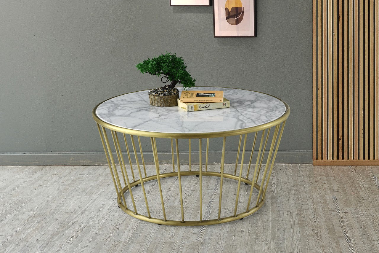 Couchtisch MIIO Mamorplatte 90x90x45 cm