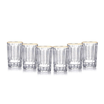 Bricard Gläser-Set Malaga Trinkgläser Whiskygläser 170 ml 6er-Set Gold