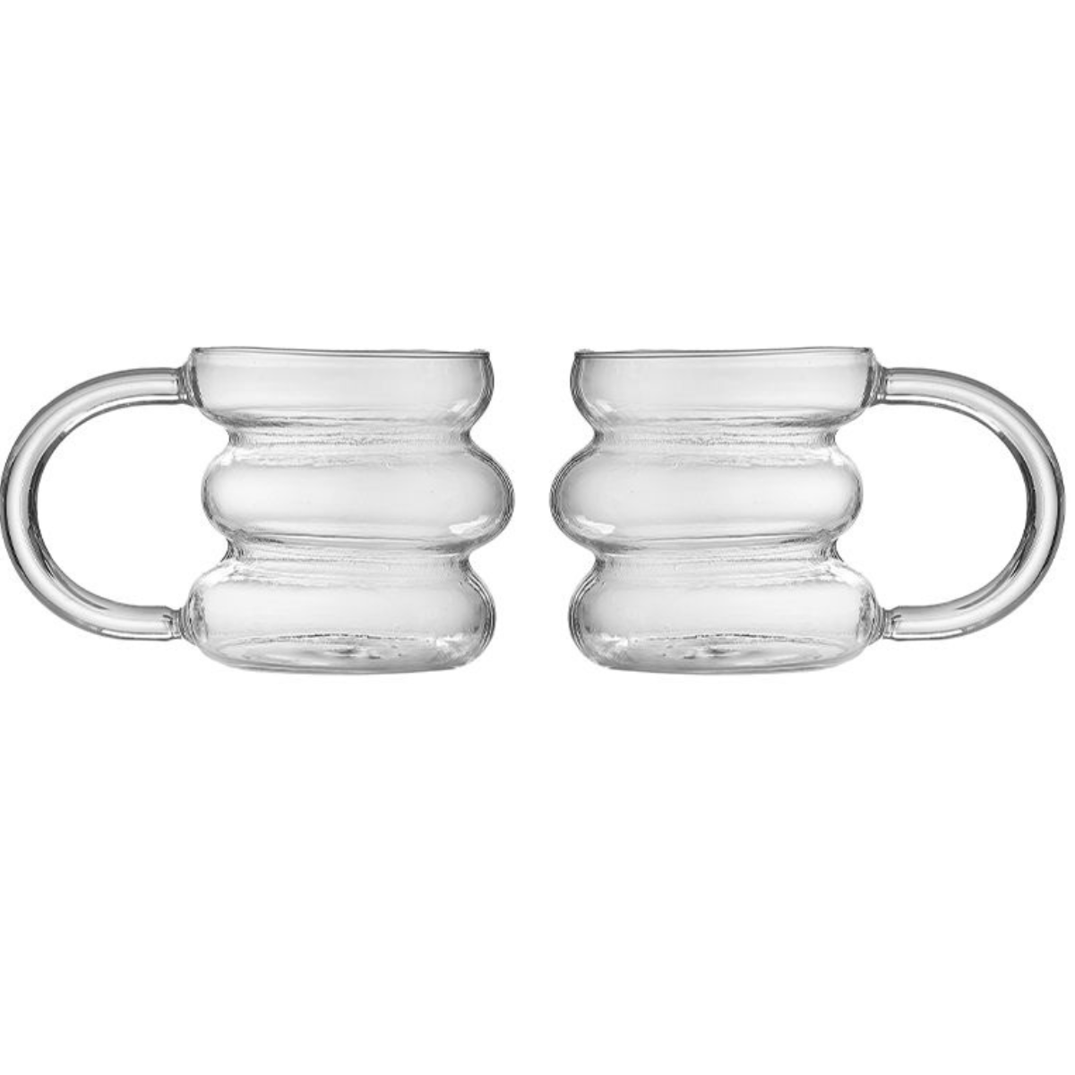 Bricard Gläser-Set Trinkgläser Cocktailgläser Borosilikatglas Marbella stilvolles Design mit Griff 290ml 2tlg.